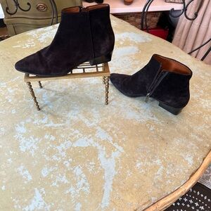 Elegant Black Suede Ankle Boots